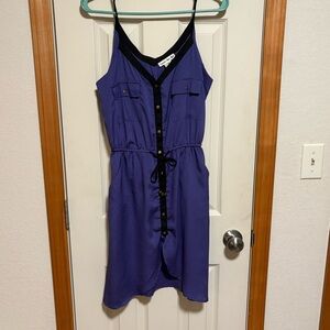 Purple and Black Women's Dress